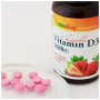 Vitamina D3 cu aroma de capsuni, 2000 UI, 210 comprimate masticabile - Vitaking
