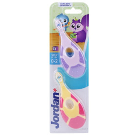 Periuta de dinti pentru copii Step by Step 0-2 ani Extra Soft, 2 bucati - Jordan