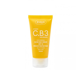 Crema hidratanta pentru fata cu  Vitamina C si B3 Niacinamida, SPF 15, 50 ml - Ziaja