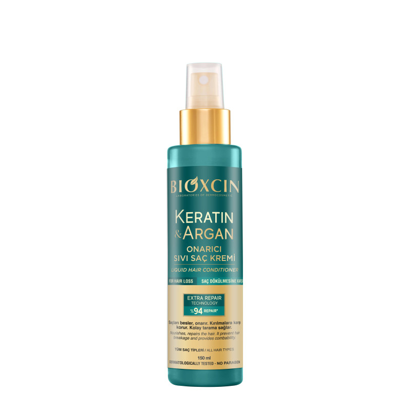 Balsam spray reparator cu Keratina si ulei de Argan, 150 ml - Bioxcin