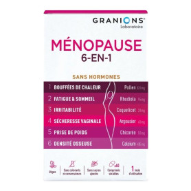 Menopause 6 in 1, pentru simptomele menopauzei, 60 capsule - Graninos