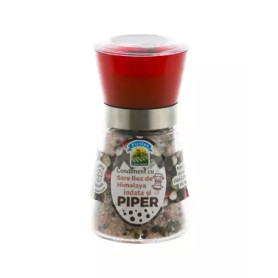 Rasnita cu sare roz de Himalaya iodata si piper in 4 culori, 180 g - Pirifan
