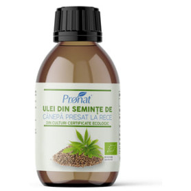 Ulei din seminte de canepa presat la rece, eco-bio, 100 ml - Pronat