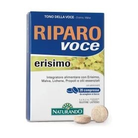 Riparo, cu efect emolient si lenitiv pentru voce, 20 comprimate orosolubile - Naturando