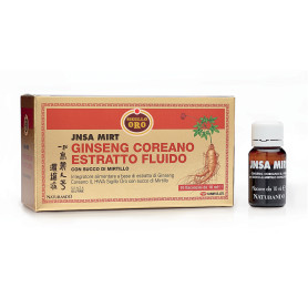 Ginseng Coreean cu mirtillo JNSA Mirt, pentru combaterea oboselii fizice si mentale, 520 mg/ 10ml, 10 flacoane - Naturando