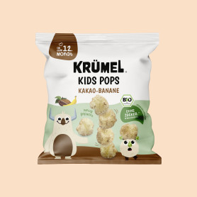Pufuleti cu cacao si banane, pentru copii + 12 luni, eco-bio, 20 g - Kruemel