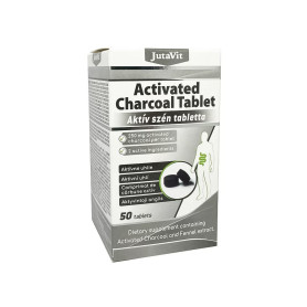 Carbune Activ, reducerea flatulentei și disconfortului digestiv, 250 mg, 50 tablete - JutaVit