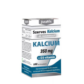 Calciu Organic 350 mg + Vitamina D3 200 Ui, pentru sanatatea oaselor si a dintilor, 100 tablete - JutaVit