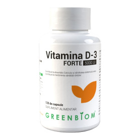 Vitamina D3 Forte, 5000 UI, 60 capsule vegetale - GreenBiom