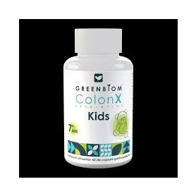 ColonX Kids, Prebiotic pentru echilibrul florei intestinale la copii, 60 capsule - GreenBiom
