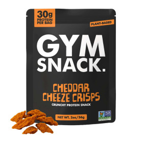 Gym Snack Protein Crisps, Chipsuri Proteice Vegane Cu Aroma de Cheddar Cheeze, 30 g Proteina, 56 G - GNC