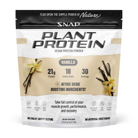 Snap Supplements Plant Protein, Pudra proteica vegana cu aroma de Vanilie, 861 g - GNC