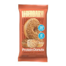Legendary Foods Protein Donuts With Cinnamon Crumble Flavor, Gogosi Proteice Cu Topping Crocant De Scortisoara, 63 g - GNC