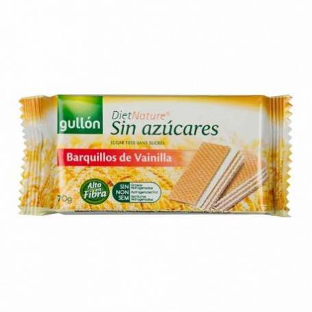 Napolitane cu crema cu aroma de vanilie fara zahar 70g - SANOVITA