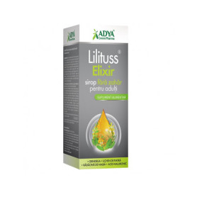 Sirop pentru tuse seaca, Lilituss Elixir, pentru adulti, fara zahar, 180 ml - Adya Green Pharma