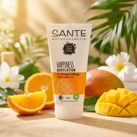 Lotiune de corp hidratanta cu portocala si mango, Happiness, 150 ml - Sante