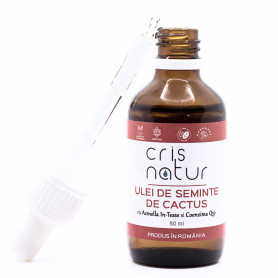 Ulei facial antirid cu seminte de cactus, Acmella In-Tesse si Coenzima Q10, 50 ml - Crisnatur