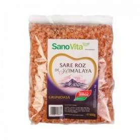 Sare De Himalaya roz grunjoasa 500g SANOVITA