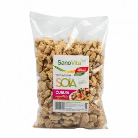 Soia expandata cuburi vegetale 300g - SANOVITA