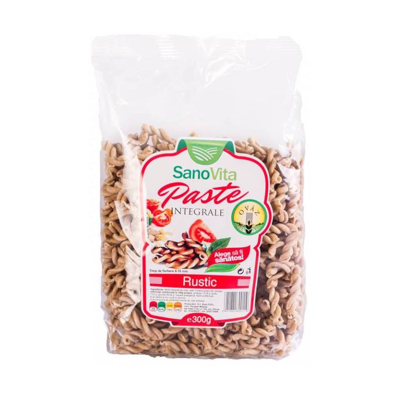 Paste integrale din ovaz rustic 300g - SANOVITA