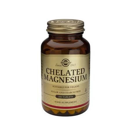 CHELATED MAGNESIUM - MAGNEZIU CHELAT - 100mg – 100tb - SOLGAR