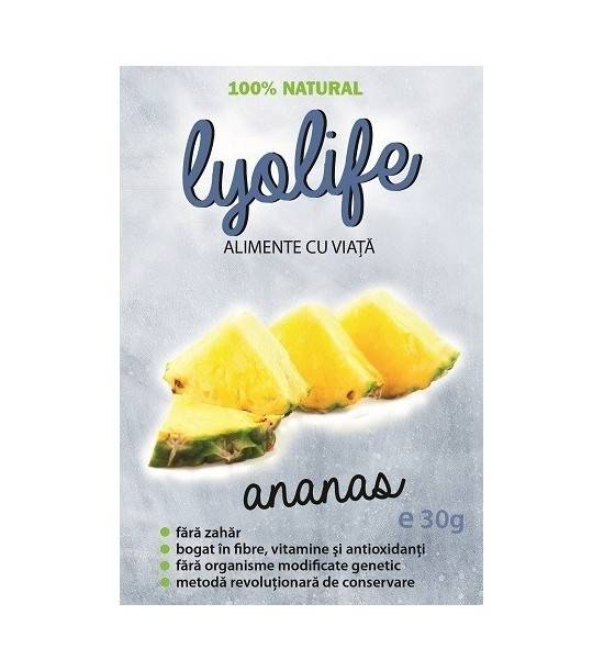 Lyolife - ananas liofilizat 30g