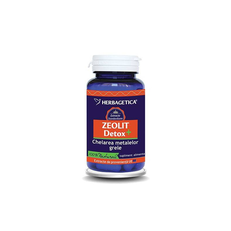 Zeolit Detox+ - Herbagetica - 120 capsule