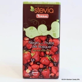 Ciocolata neagra 58% cu fructe de padure Stevia 125g - TORRAS