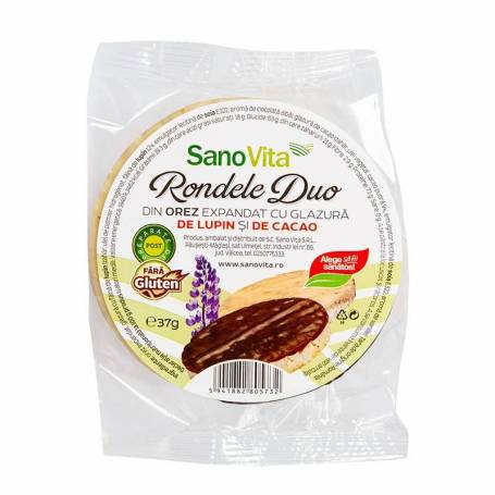 Rondele duo lupin si cacao 37g - Sanovita