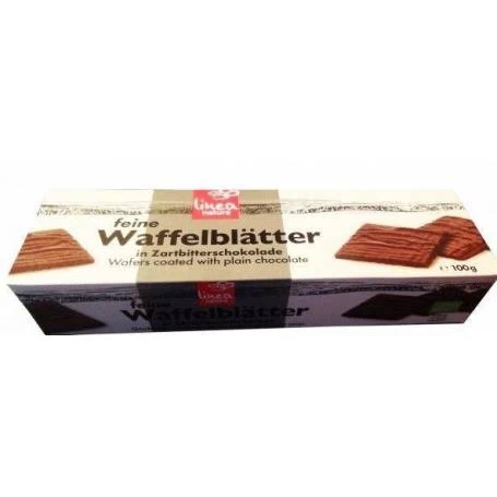 Napolitane fine ecologice trase in ciocolata neagra - eco-bio 100g - Linea Natura