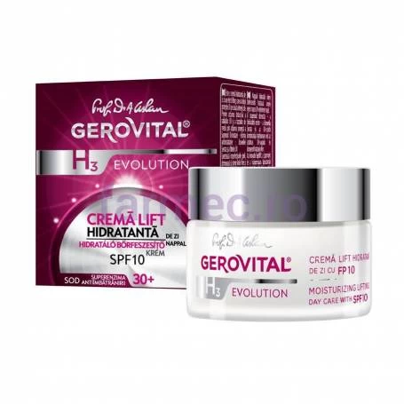 H3 Evolution Crema hidratanta de zi cu SPF 10 - 50ml - Gerovital