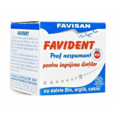 Favident nespumant -praf de dinti- eco-bio 50ml - FAVISAN