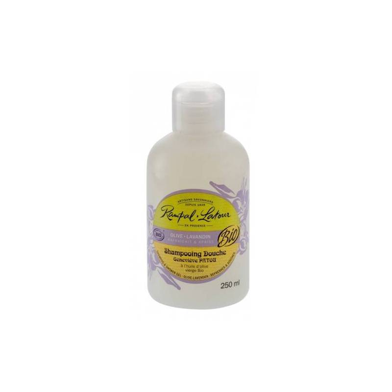 Gel de dus si sampon cu masline si lavanda bio 250ml - Rampal Latour