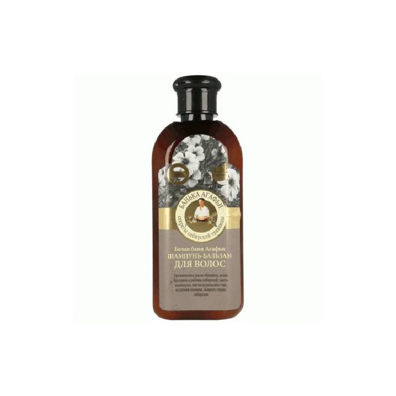Sampon-balsam alb pentru frumusetea parului, 350ml - Bunica Agafia