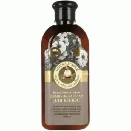 Sampon-balsam alb pentru frumusetea parului, 350ml - Bunica Agafia