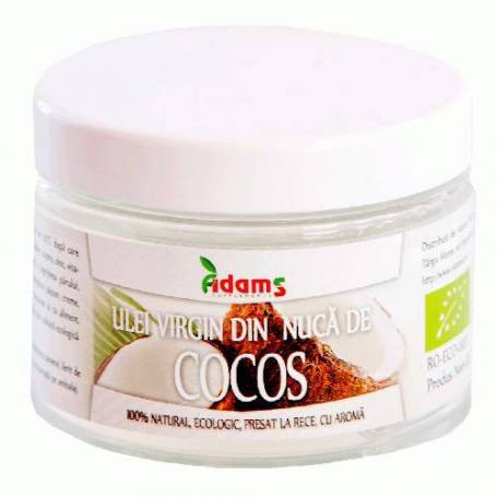 Ulei de Cocos, virgin presat la rece, 500ml - Adams