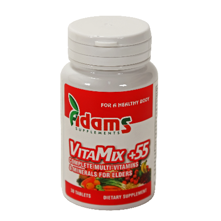 Complex vitamix multivitamine si minerale peste 55ani 30tb, adams