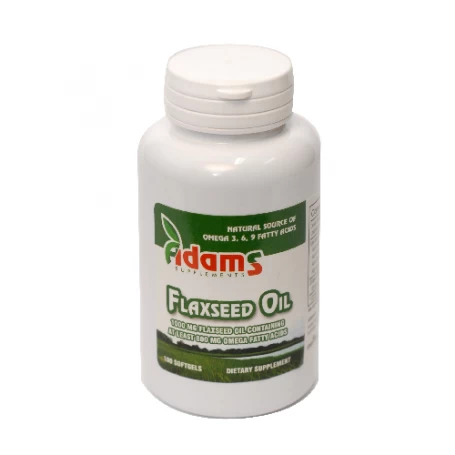 Omega 3-6-9 Ulei de in  100cps, Adams