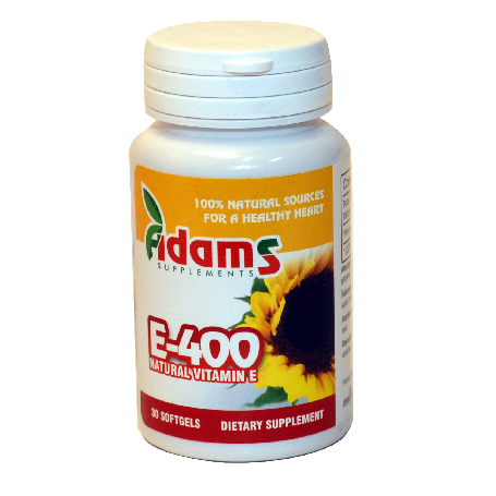 Vitamina E Naturala 400ui 30cps, Adams