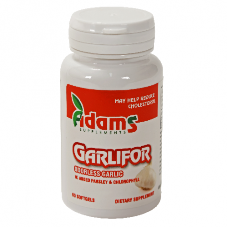 Garlifor 500mg Usturoi fara miros + Patrunjel 60cps, ADAMS