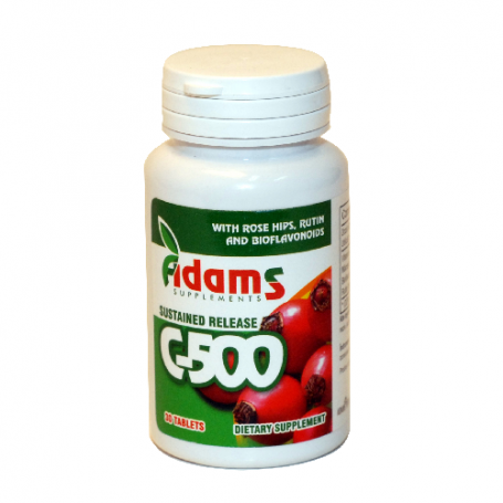 Vitamina C-500 cu macese 30tb - ADAMS