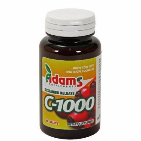 Vitamina C-1000 cu macese 60tb - ADAMS