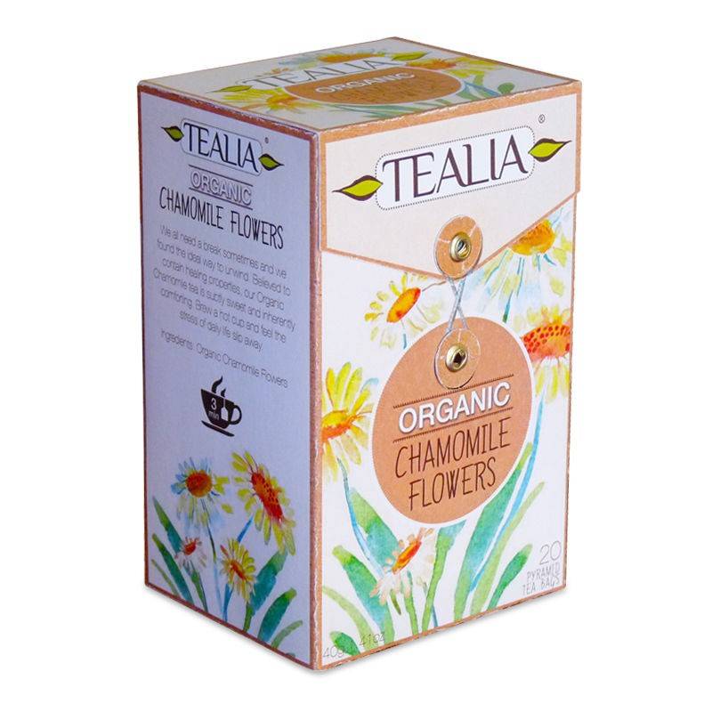 Ceai organic din flori de musetel 20pl - tealia - secom