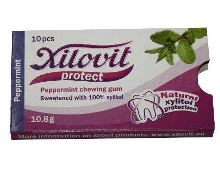 Xilovit - guma de mestecat cu xylitol - peppermint - 10,8g