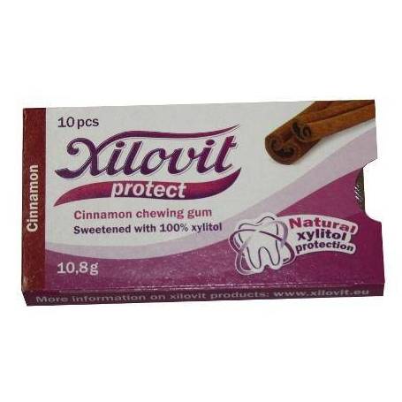 Xilovit - guma de mestecat cu xilitol - scortisoara - 10,8g