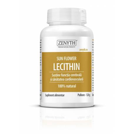 Lecitina de floarea soarelui - Sun Flower Lecithin - pulbere 120g - Zenyth