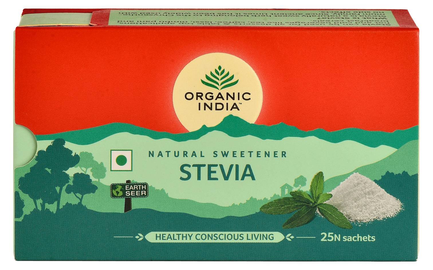Stevia - indulcitor natural fara zahar 25 plicuri - organic india