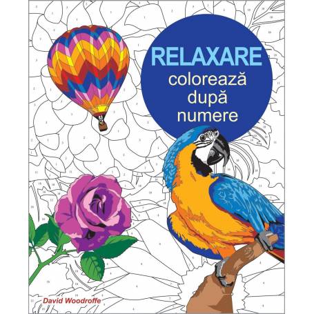 Coloreaza dupa numere - Relaxare - David Woodroffe - carte - DPH