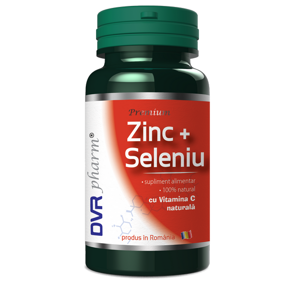Zinc + seleniu + vitamina c naturala 60cps - dvr pharm