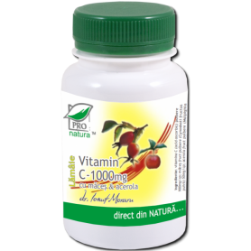 Vitamina C 1000 mg cu macese si acerola - lamaie - 100cp - Medica